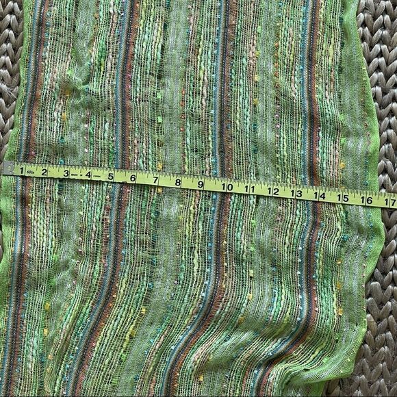2 Chic Sparkly Scarf Green Pink Orange Blue Purple White With Fringe - Picture 8 of 10